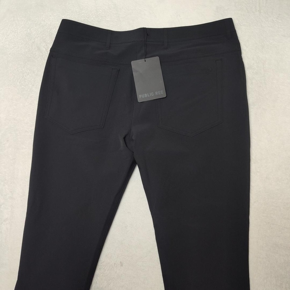 Public Rec Pants Mens 36x30 Black Chino Slim Workday Pant Stretch Breathable - Picture 4 of 13